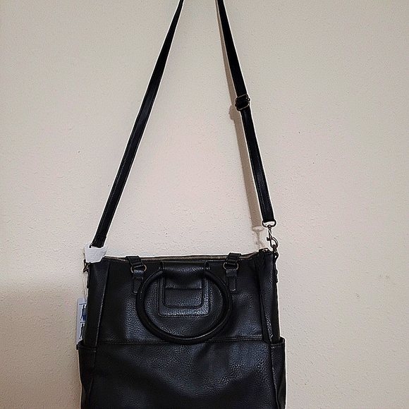Faux Leather Shoulder Bag + Handbag - Picture 2 of 5